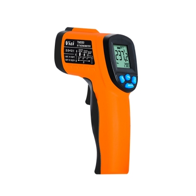 TM550 Max 550℃ Infrared Thermometer,  Adjustable 0.1 to 1.0 Emissivity, Threshold setting, Sound alarm function, Max/Min/Average/Difference.