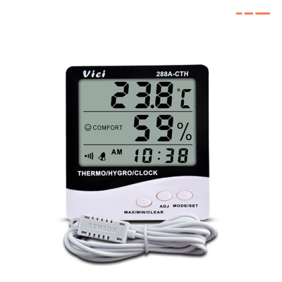 288A-CTH  数字温湿度表，远距离测量，时钟、日期功能，最大值、最小值温湿度储存功能。