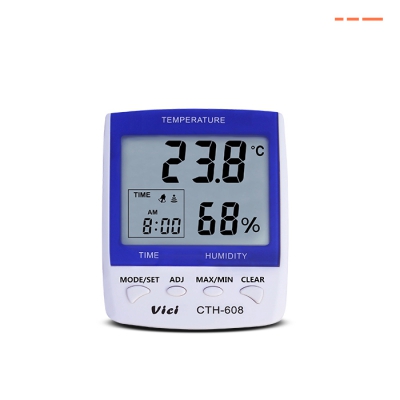 CTH-608  数字温湿度表，时钟、日期功能，最大值、最小值温湿度储存功能。