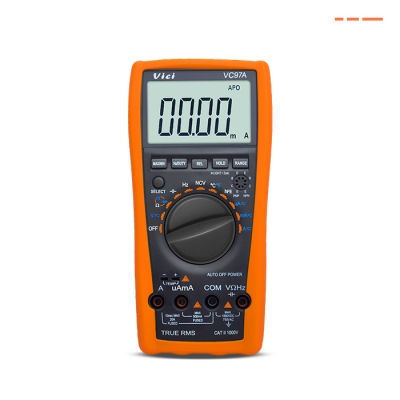 VC97A 4000码显示，真有效值测量，NCV测量，最大值、最小值测量，读数保持，背光显示。