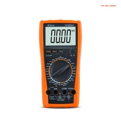 VC9806+ 四位半高精度测量，电容最大200uF，电阻最大200MΩ量程测量，频率测量，防高压打火设计。
