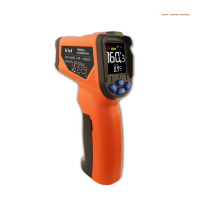 TM650A Max 650℃ Infrared thermometer, 12:1 D:S, Adjustable 0.1 to 1.0 emissivity, High/Low temperature alarm function, Max/Min/Average/Difference.