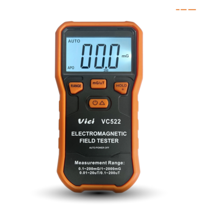 VC522 Household electromagnetic radiation measuring instrument EMF Meter, Data hold, Backlight and REL test functions.